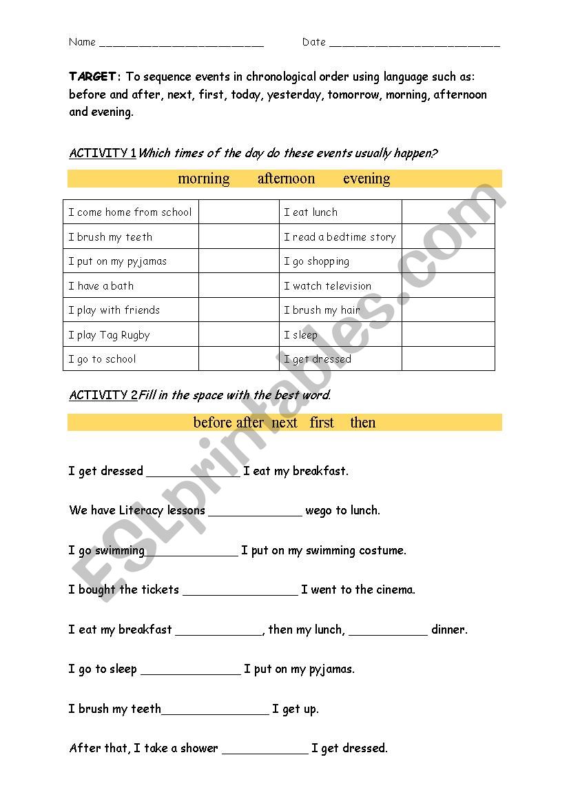 41 sequencing events worksheets for grade 2 Best Place To Learning