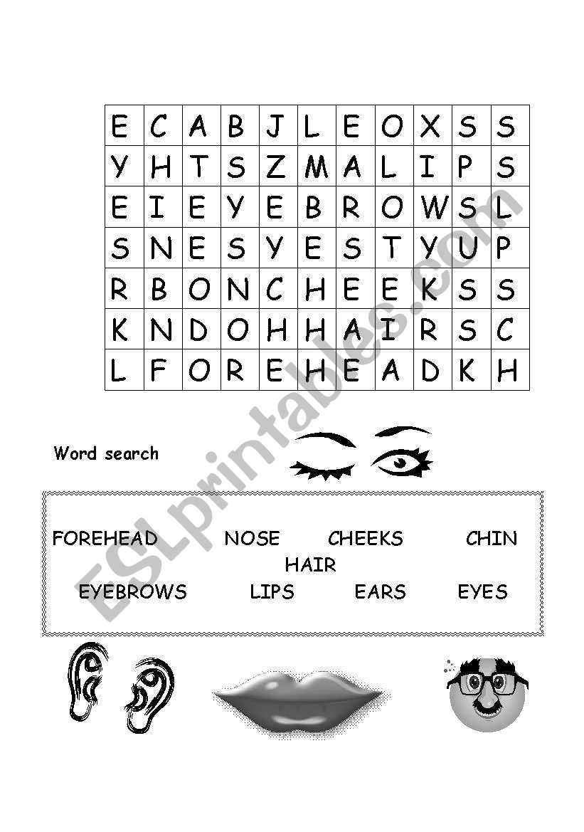 word search worksheet