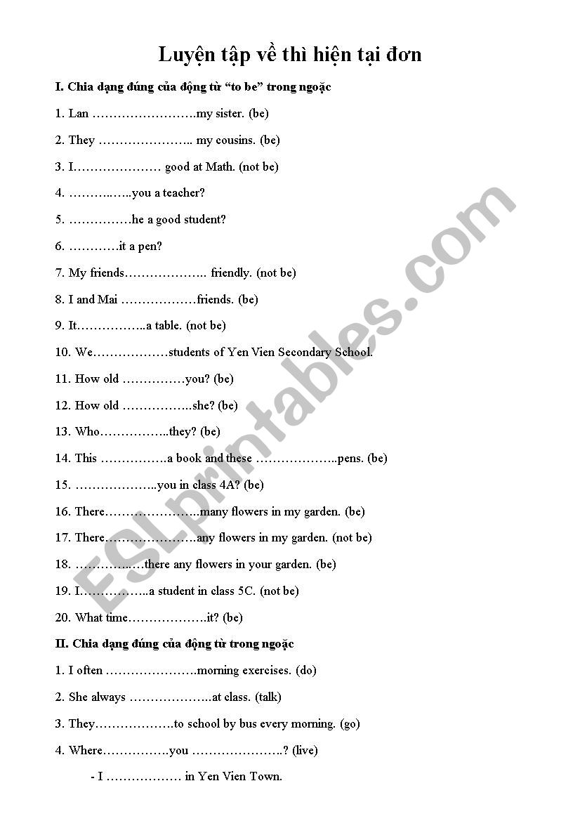 present tense worksheet worksheet