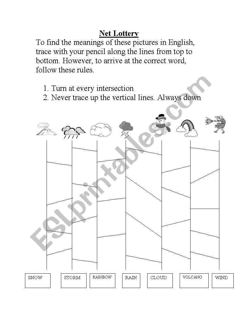 net lottery puzzle worksheet