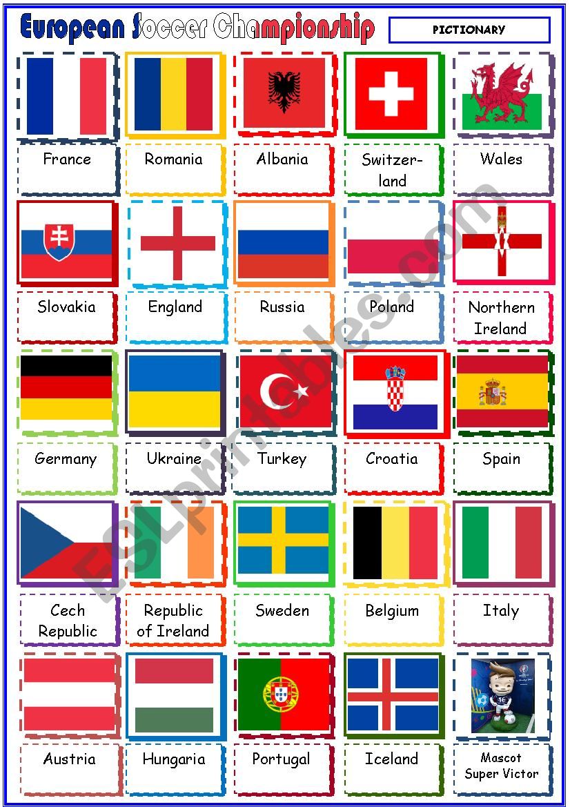 European Soccer Championship worksheet