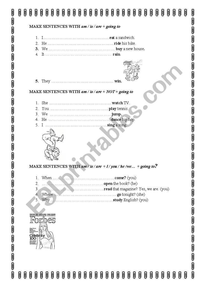 Make sentences using 