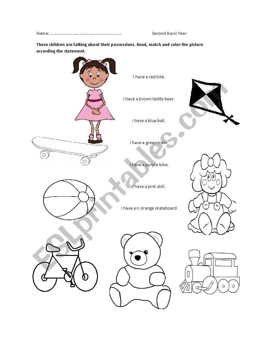 have possessions  worksheet