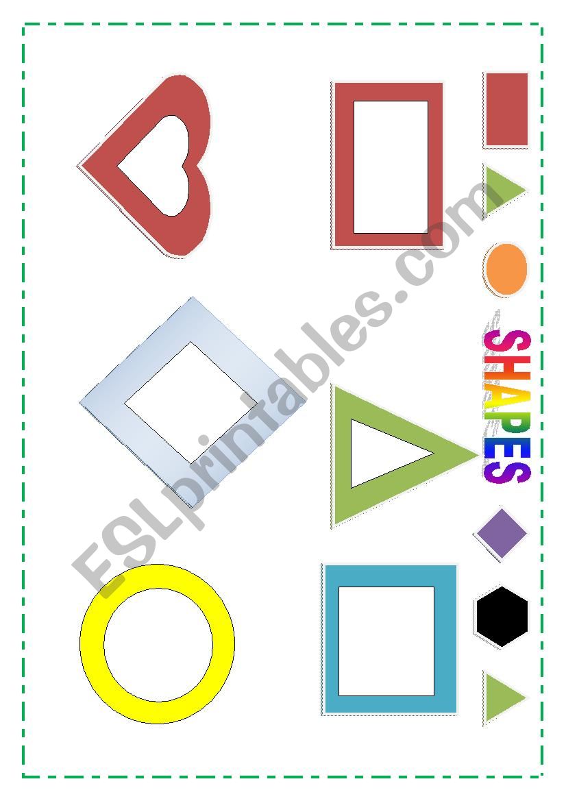 SHAPES (CUT & PASTE) worksheet