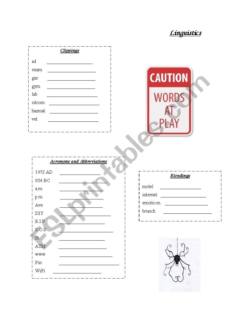 Word Formation worksheet