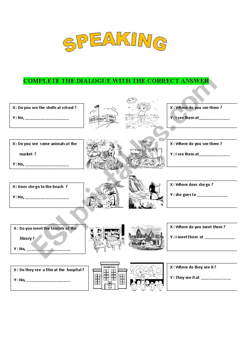 SPEAKING PRACTICE worksheet