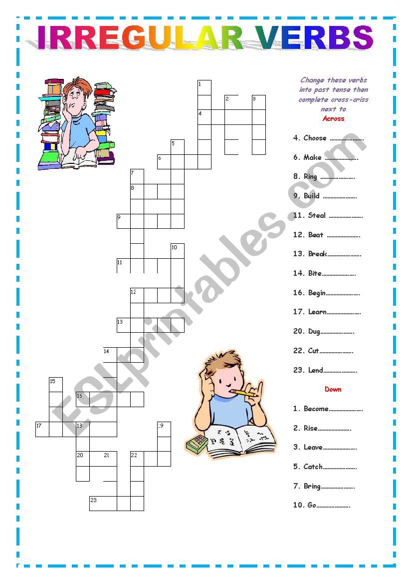 IRREGULAR VERBS (CROSS-CRISS SEARCH)