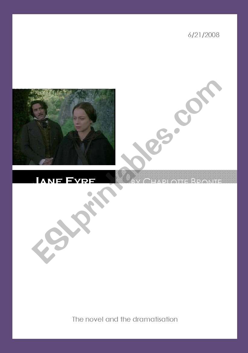 Jane Eyre 1997 BBC Drama worksheet