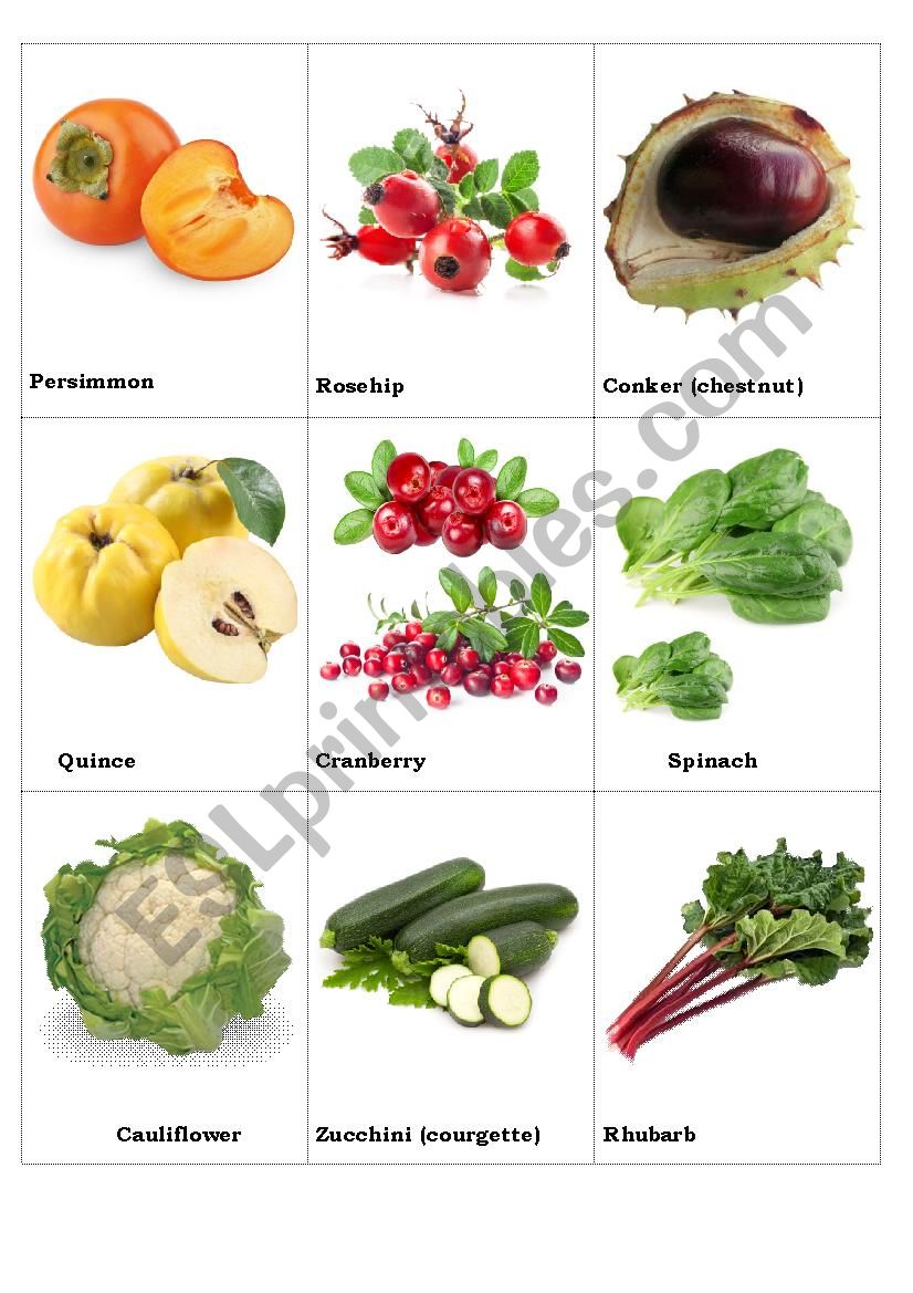 Fruits, Vegetables, Berries (part 7)