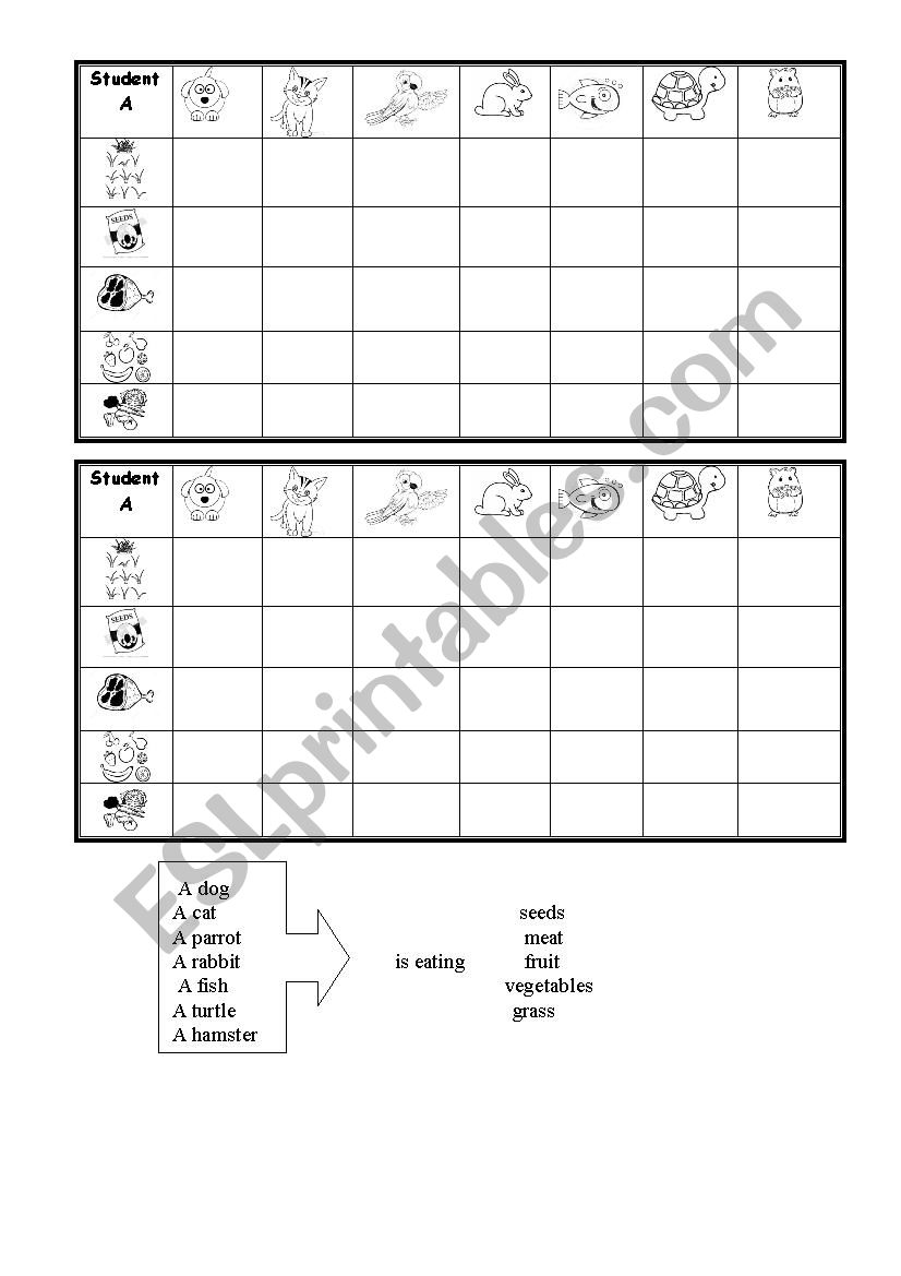 Animal battleships worksheet