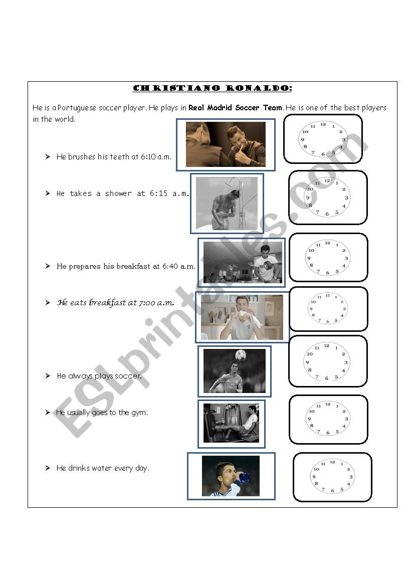 DAILY ROUTINE  worksheet