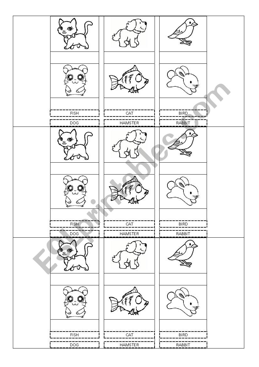 Pets worksheet