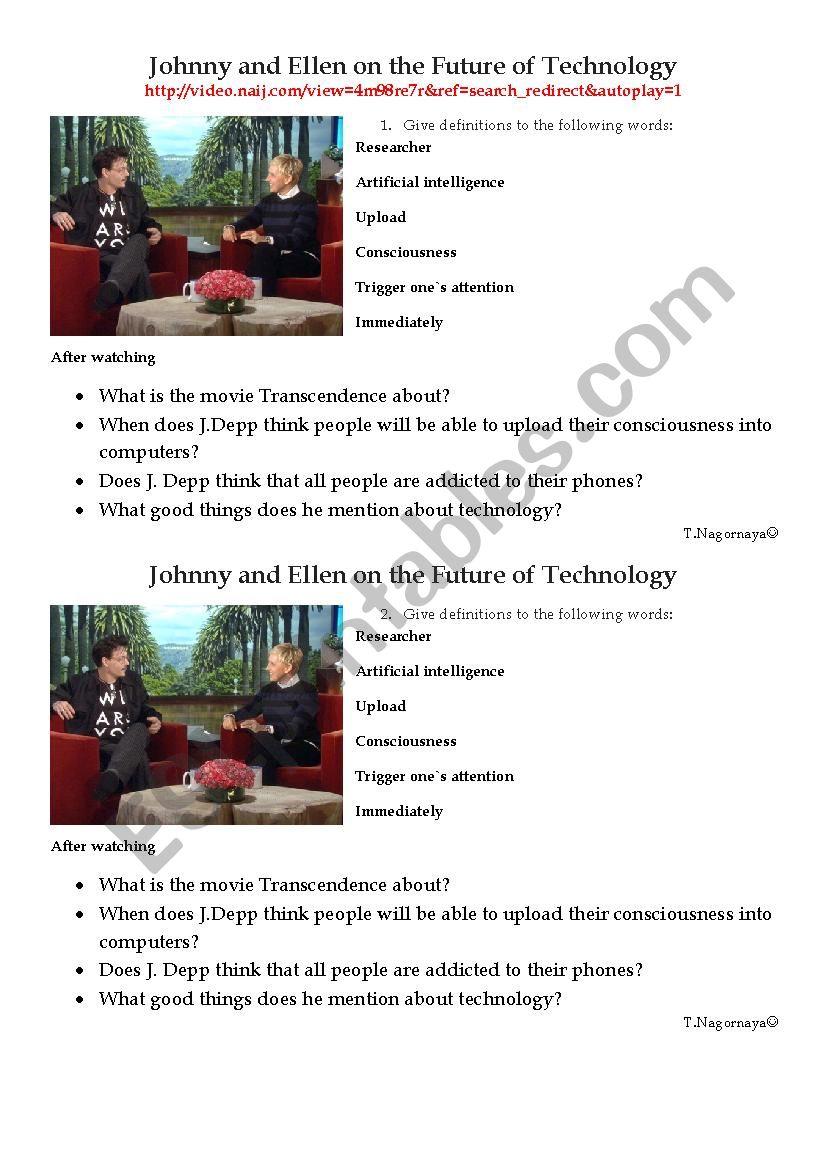 Johnny Depp and Ellen on the Future of Technology