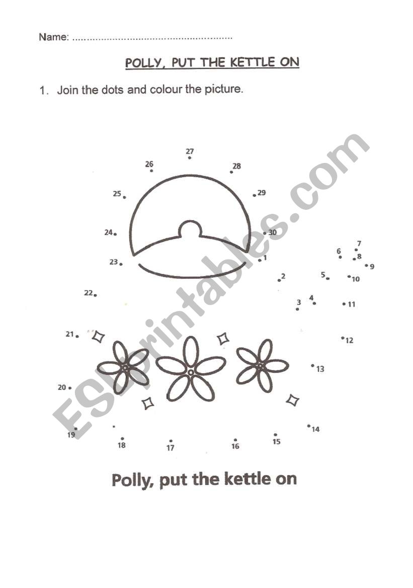 Polly, put the kettle on worksheet