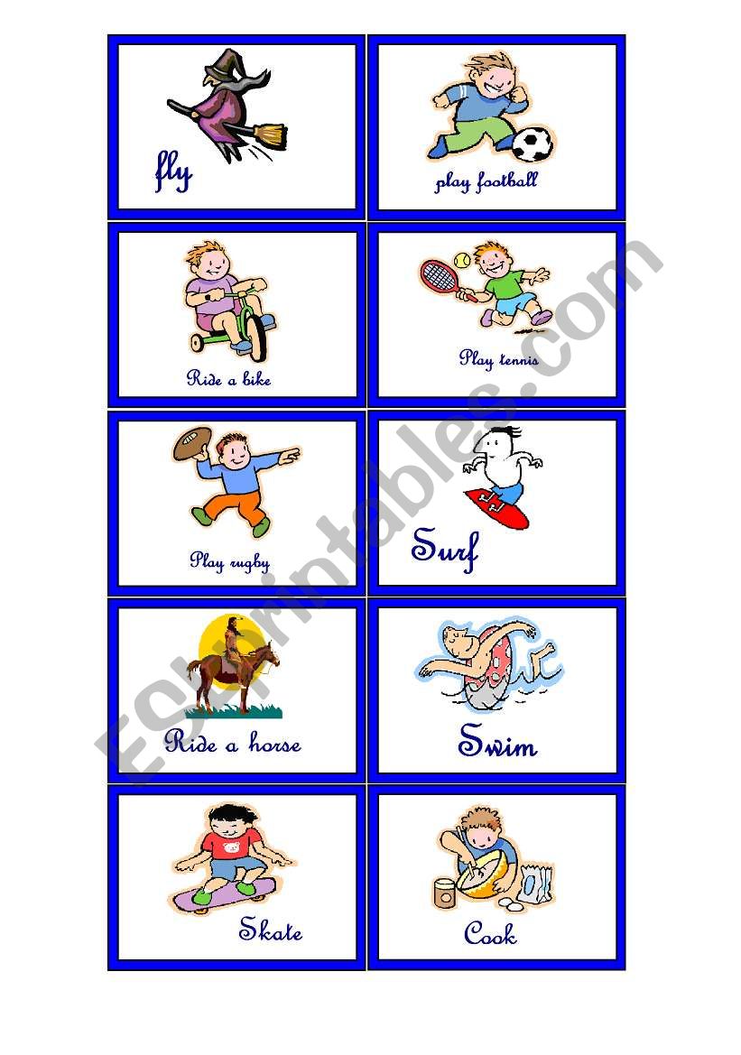 Memory game worksheet