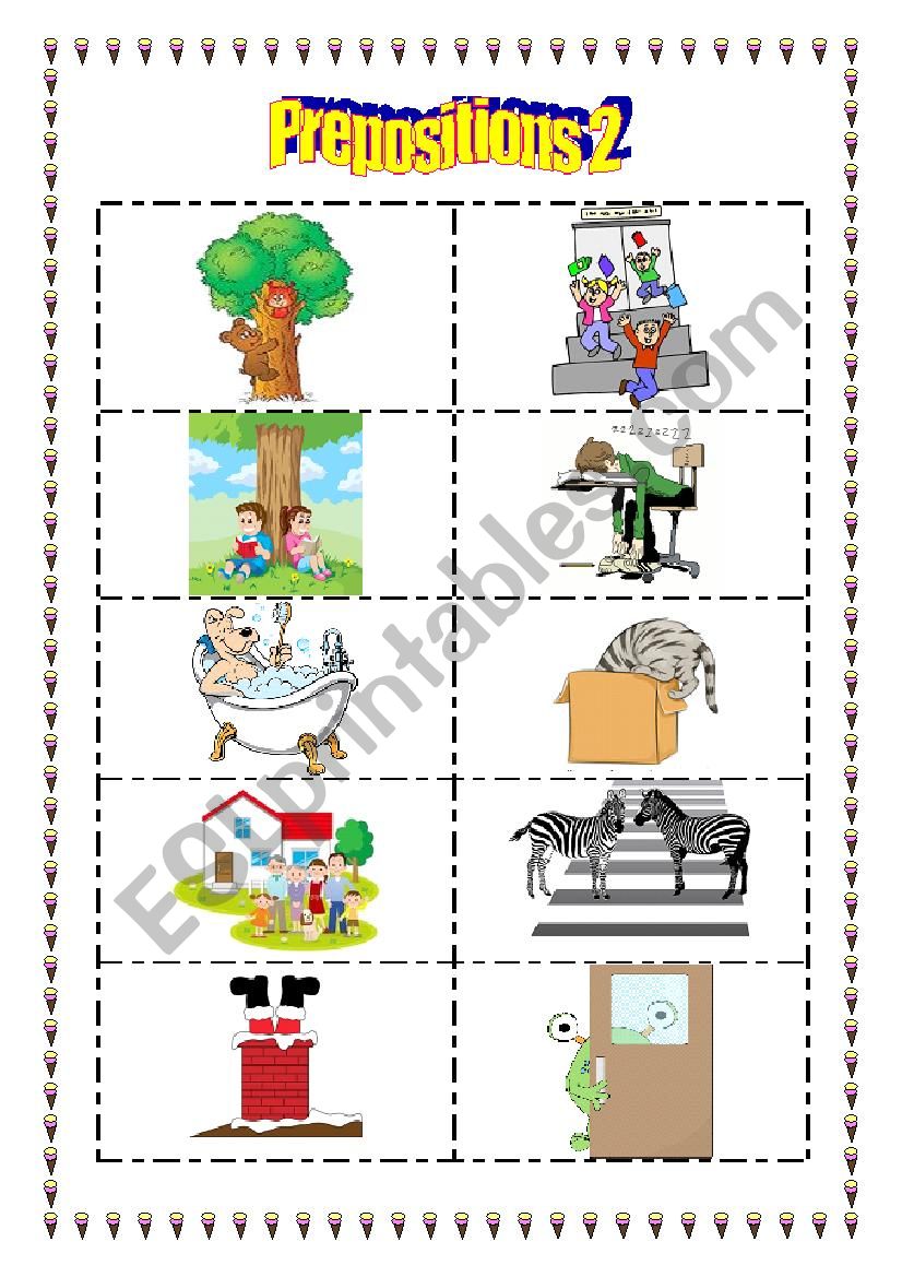 Prepositions of place and movement- speaking cards 2