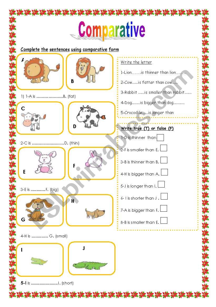comparative-esl-worksheet-by-sirah