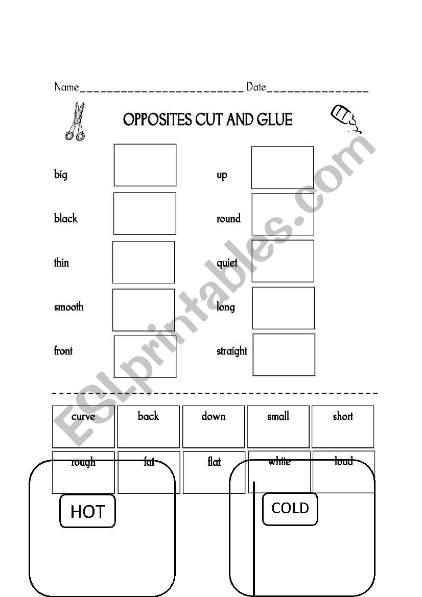 Opposites  worksheet