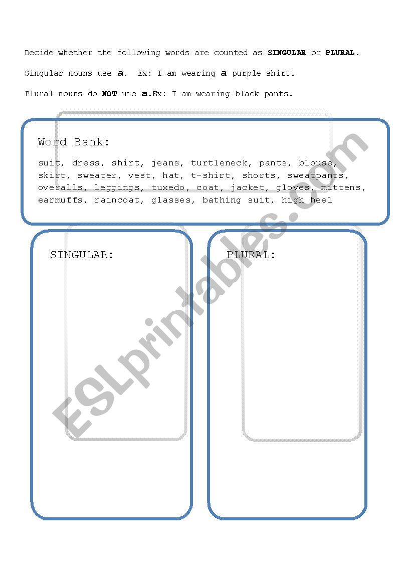 Plurals bingo cards general grammar…: English ESL worksheets pdf & doc