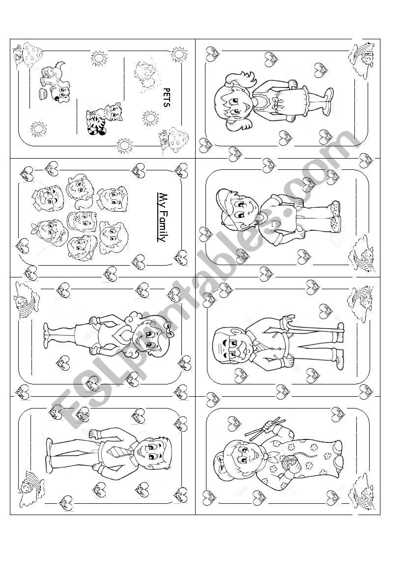 FAMILY MINIBOOK worksheet