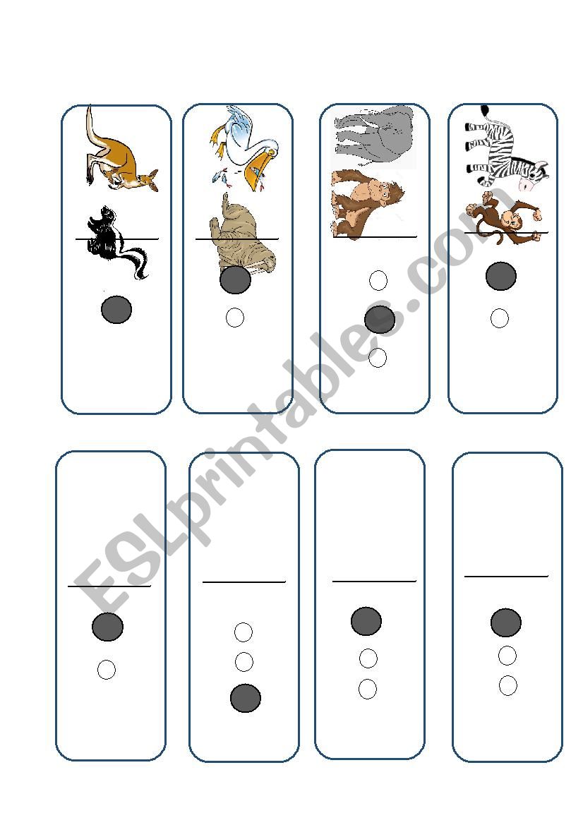 Syllabic domino  worksheet