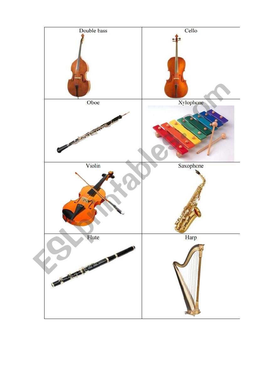 Musical instruments. Words guessing game