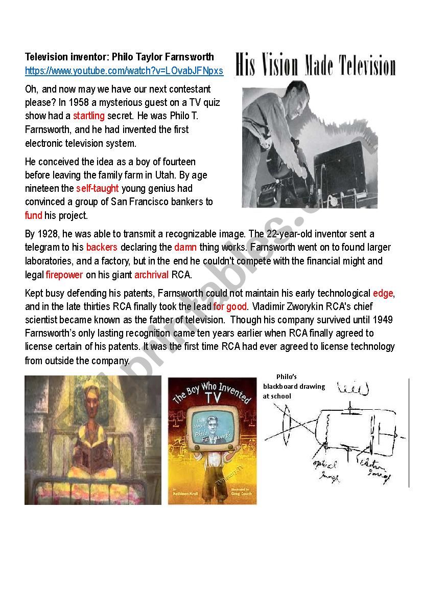 Television Inventor, Philo Farnsworth