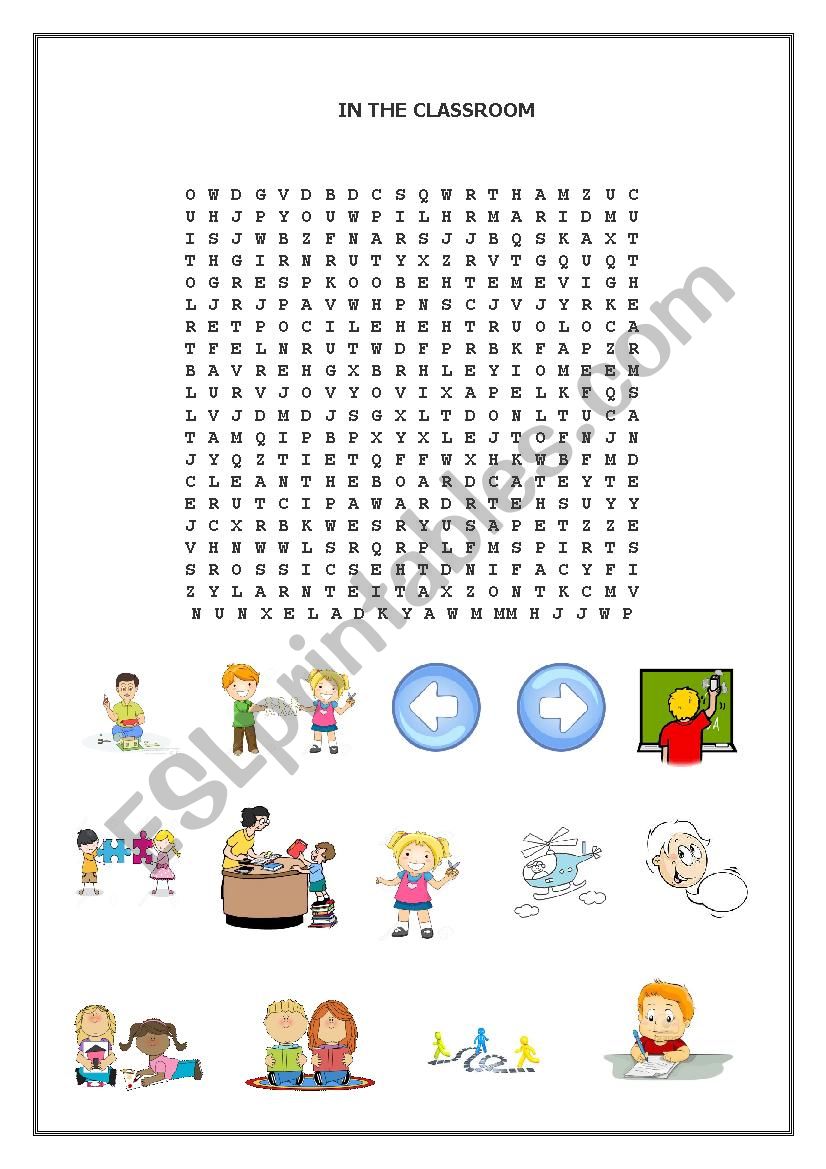 Word Search Game Classroom Instructions