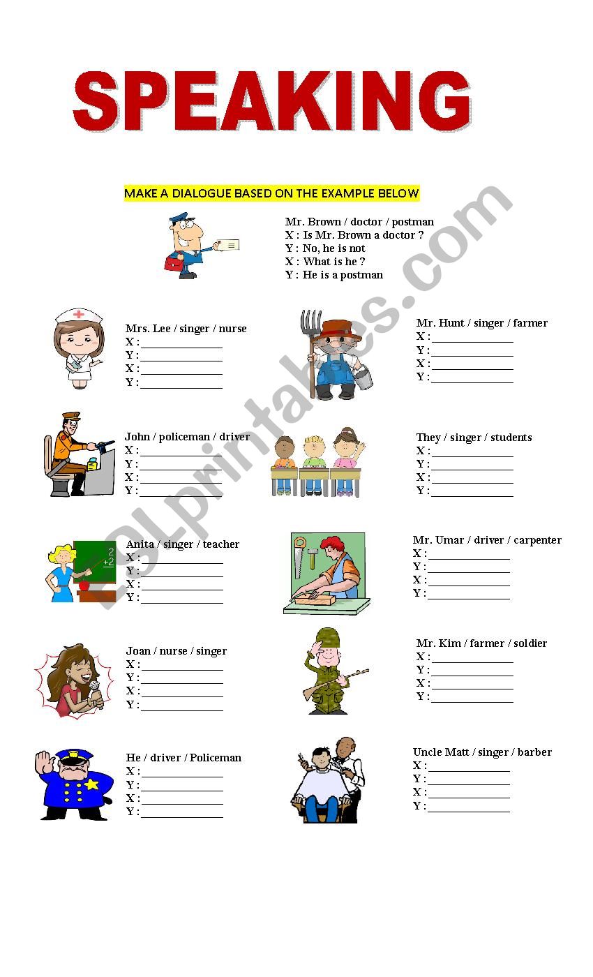 CONVERSATION worksheet