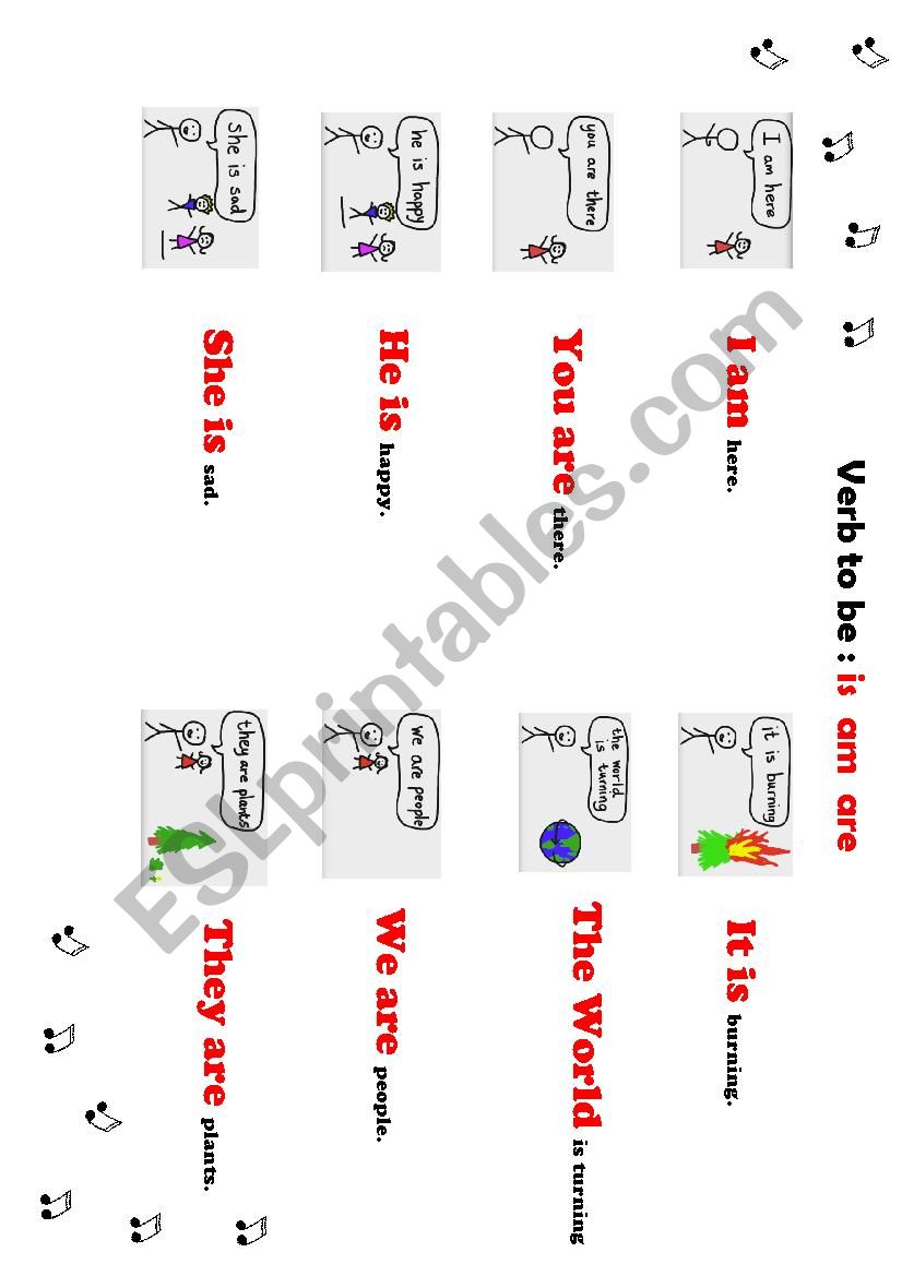 Verb to Be for Kids worksheet