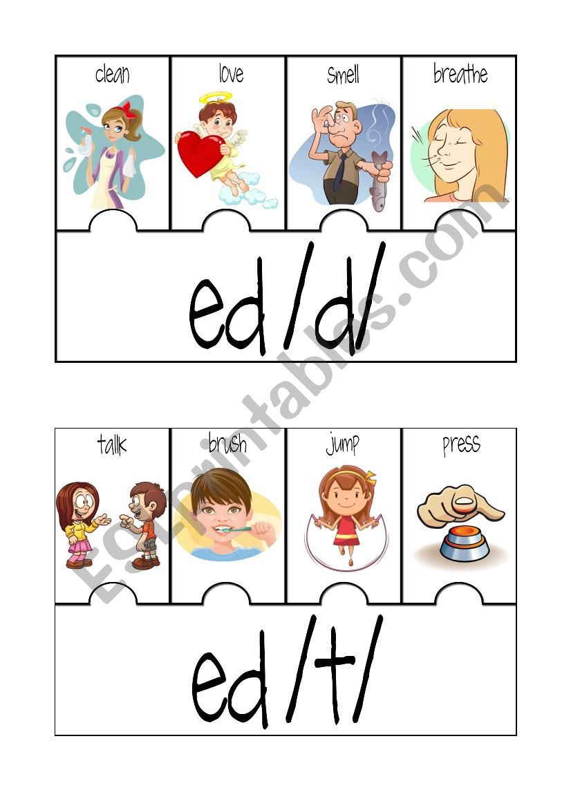 Regular verbs puzzle worksheet