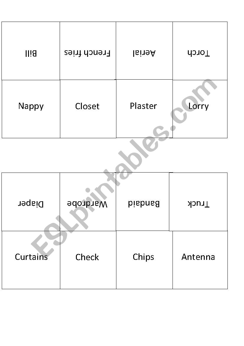 Dominoes worksheet