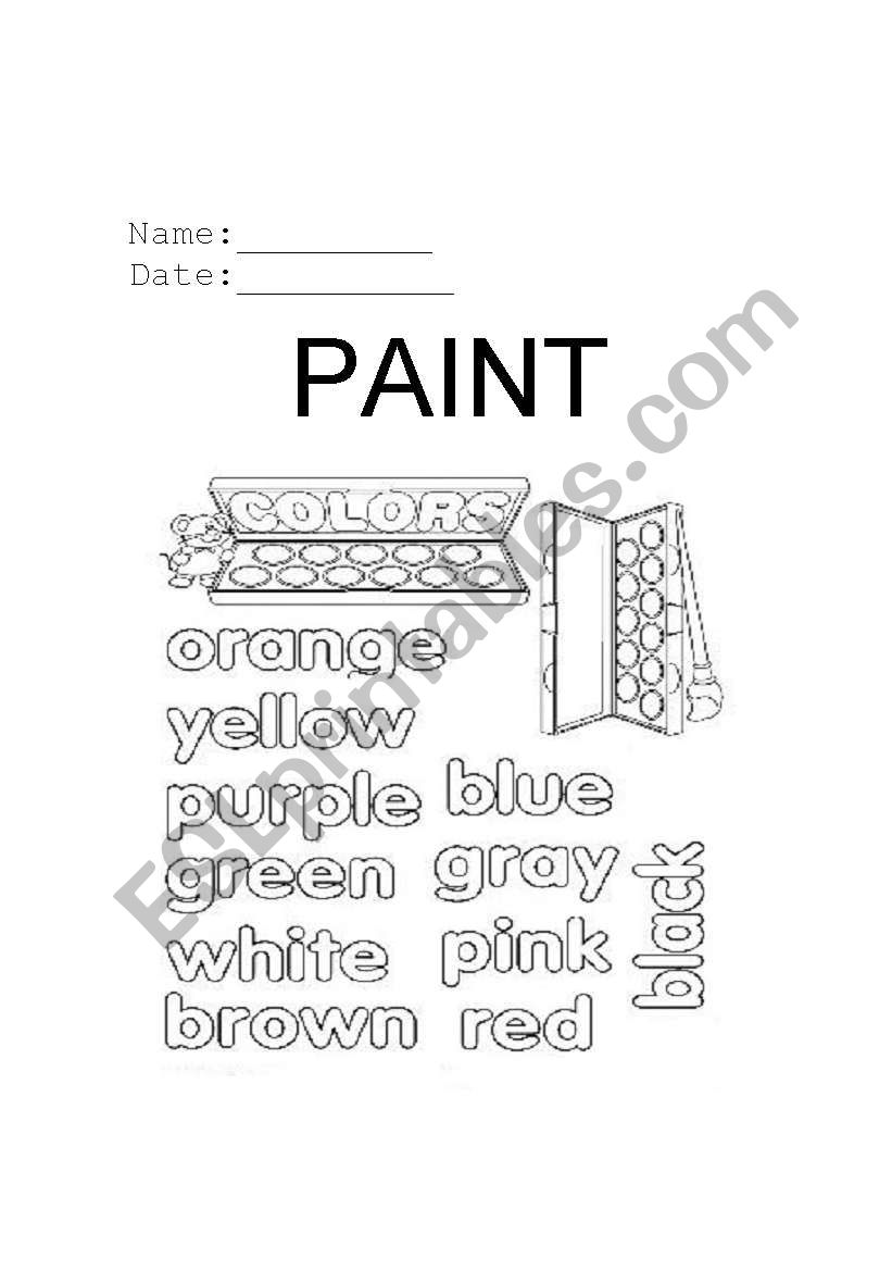 paint the colours worksheet