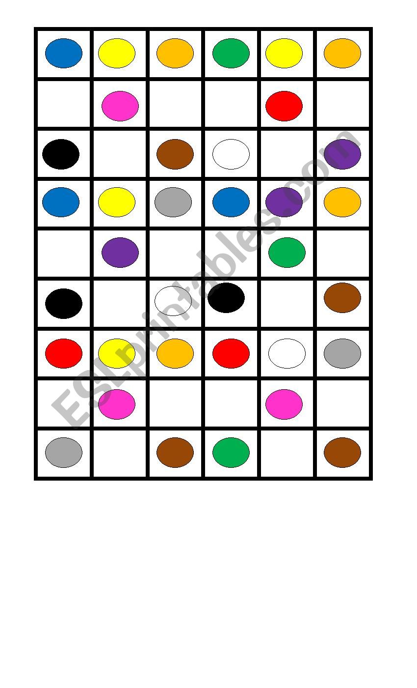 COLOURS -   BINGO!!! worksheet