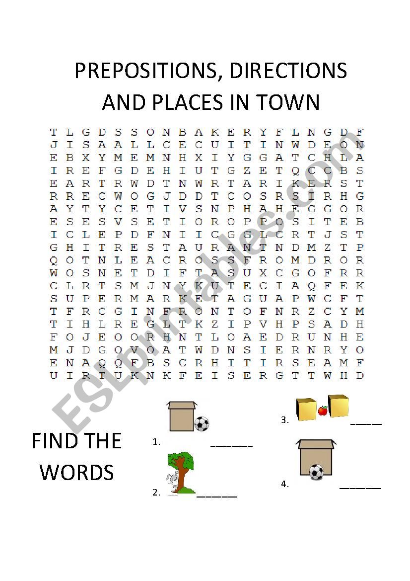 PLACES PREPOSITIONS AND DIRECTIONS