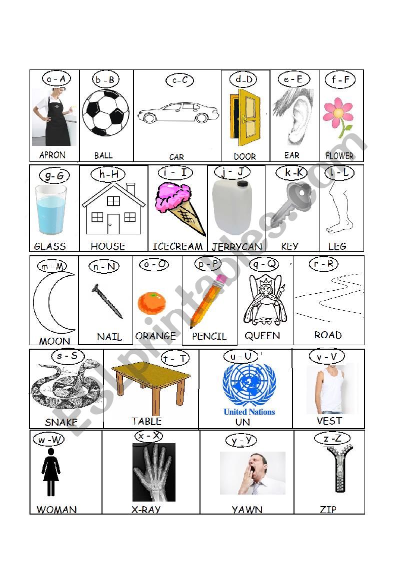 alphabet worksheet