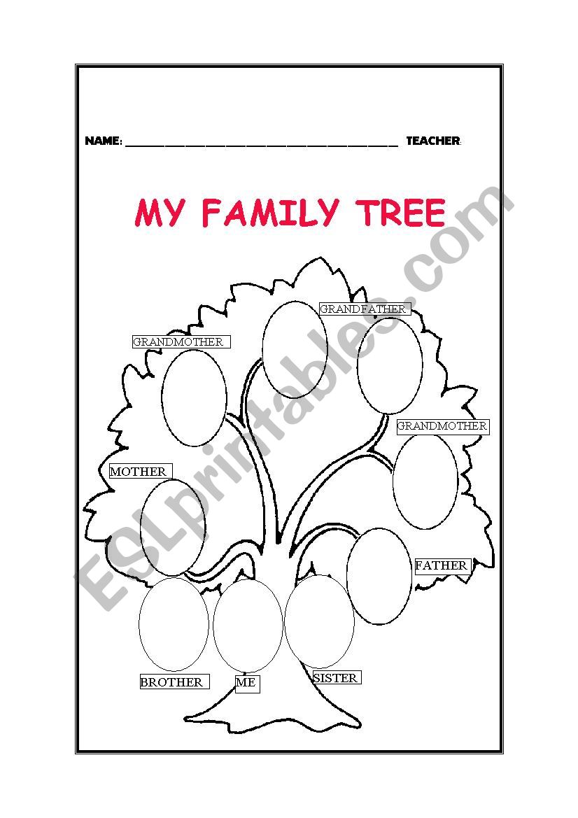 Family tree worksheet