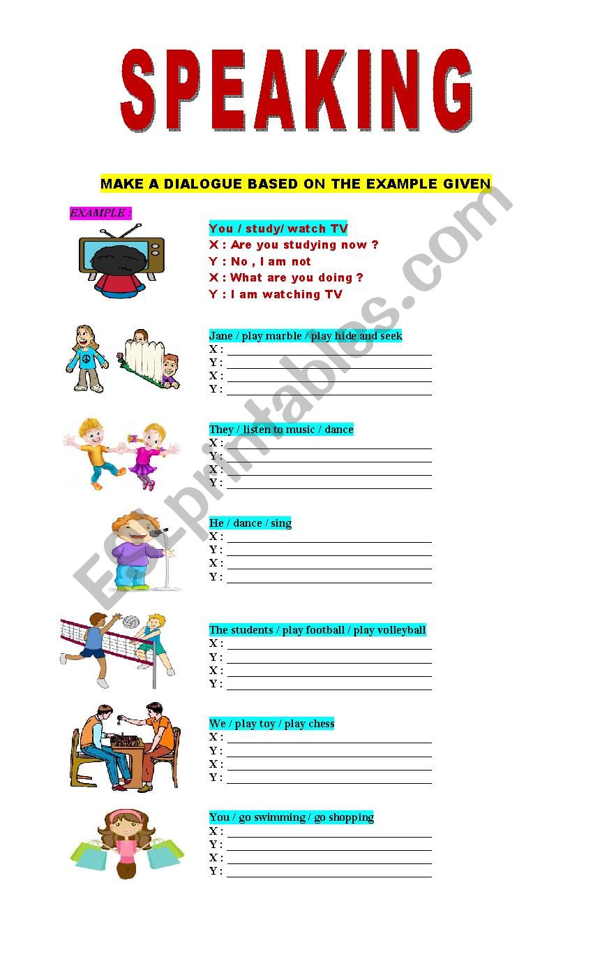 SPEAKING PART 3 worksheet