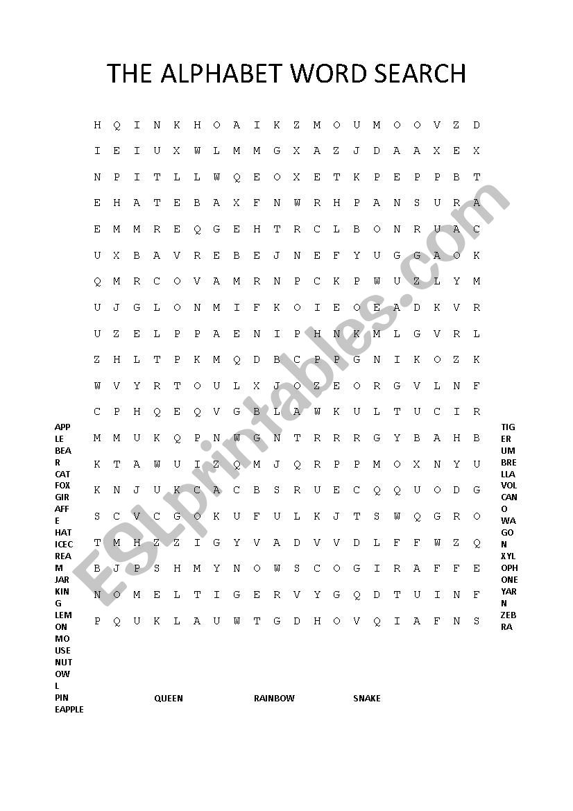 Alphabet worksheet