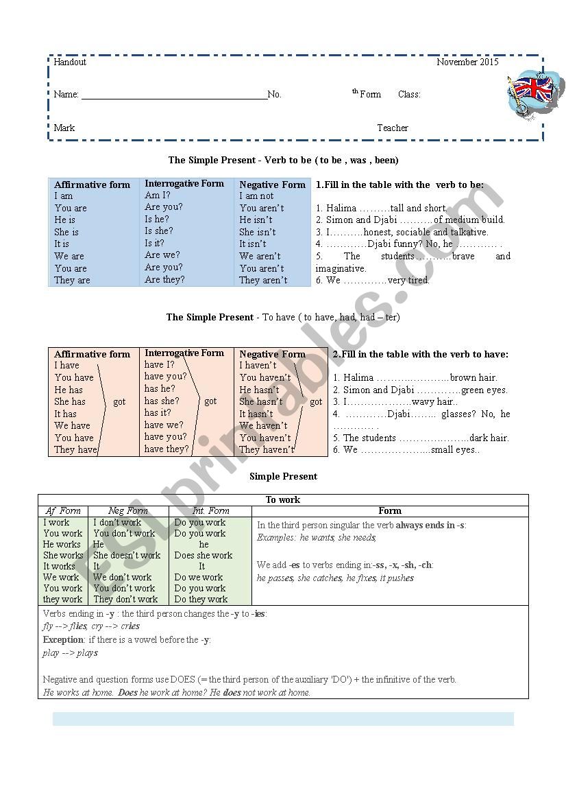 The simple present and the frequency adverbs