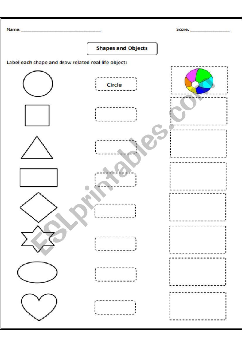 Shapes worksheet