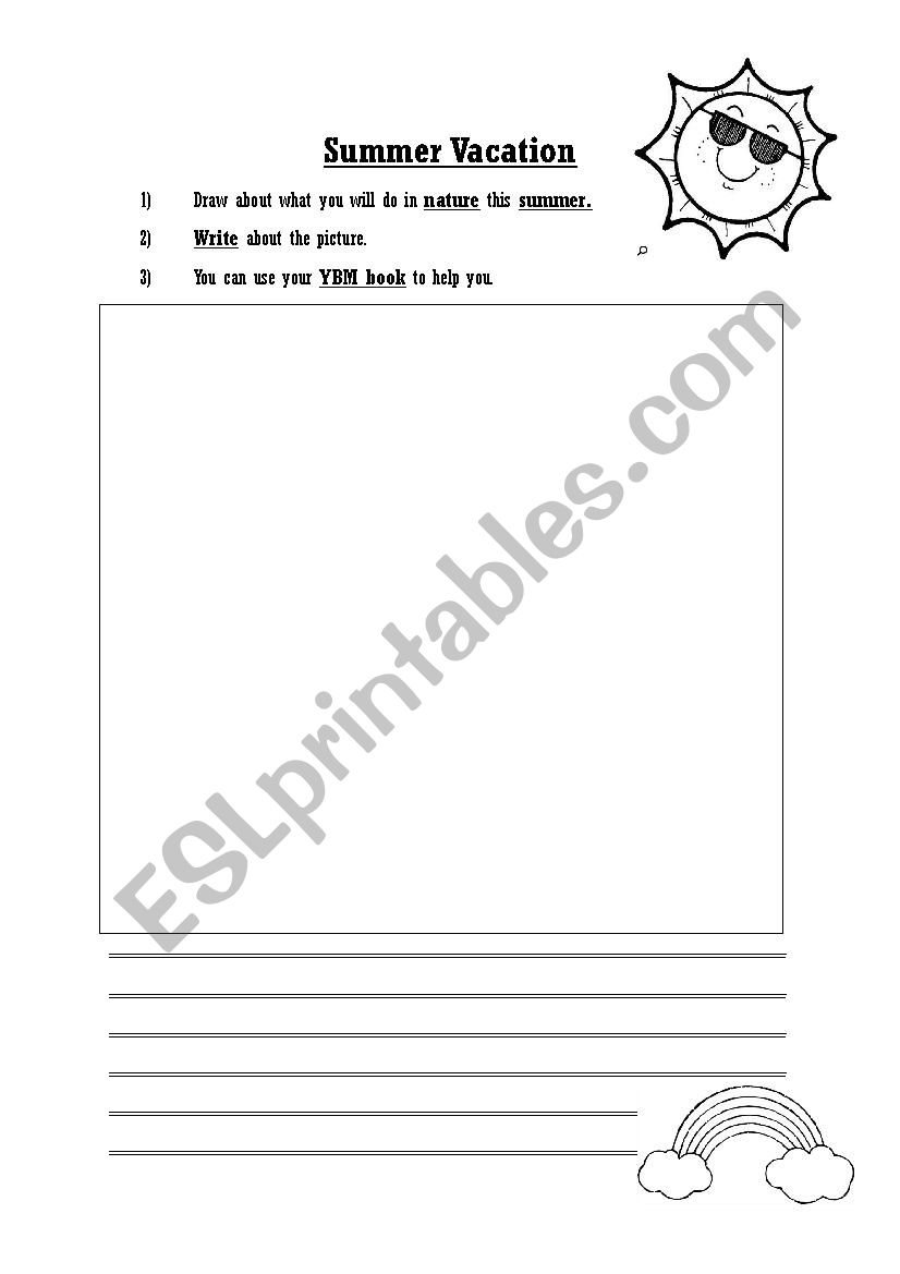 Summer Vacation worksheet