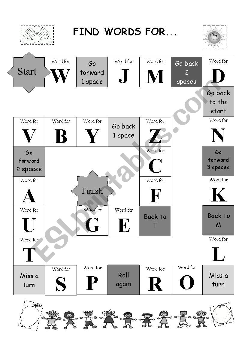 Sound Game Board worksheet