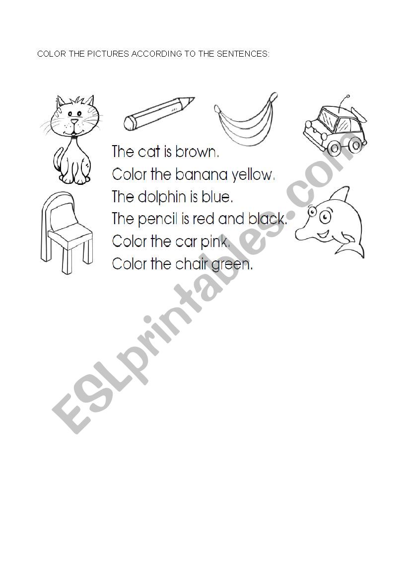 Color the pictures worksheet