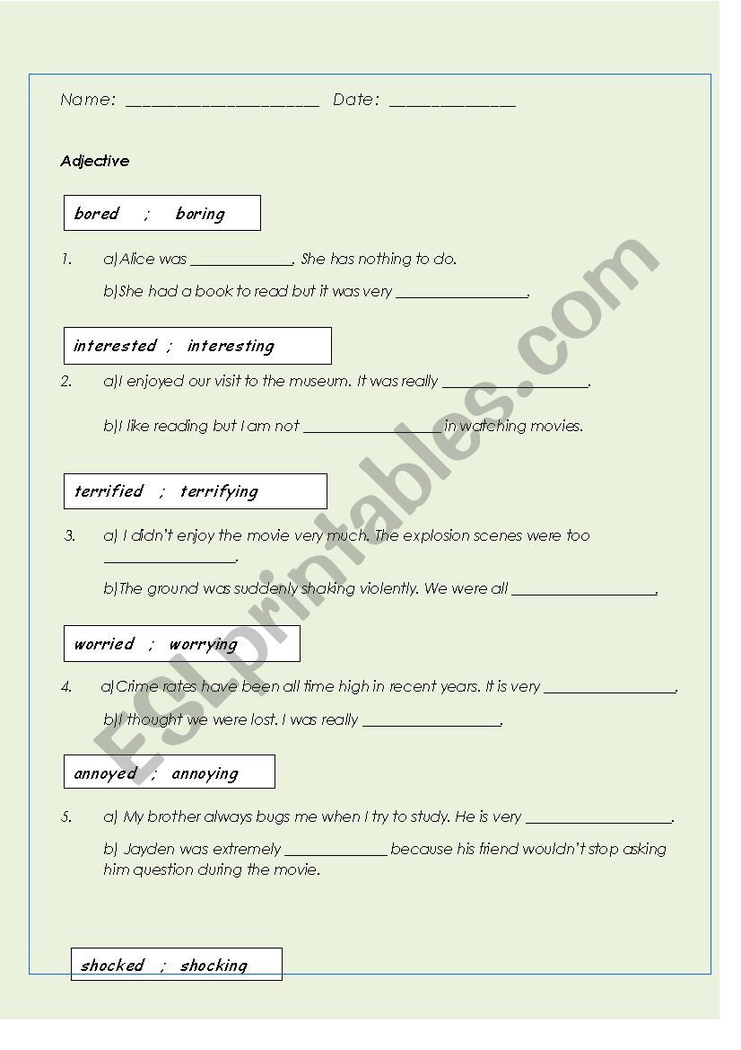 adjective-ing-ed-esl-worksheet-by-ashleykee