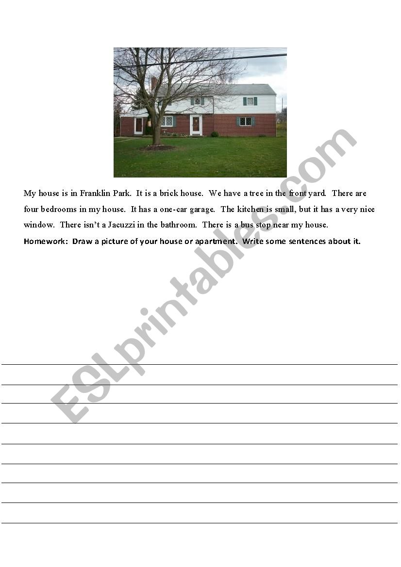 Describe your home worksheet