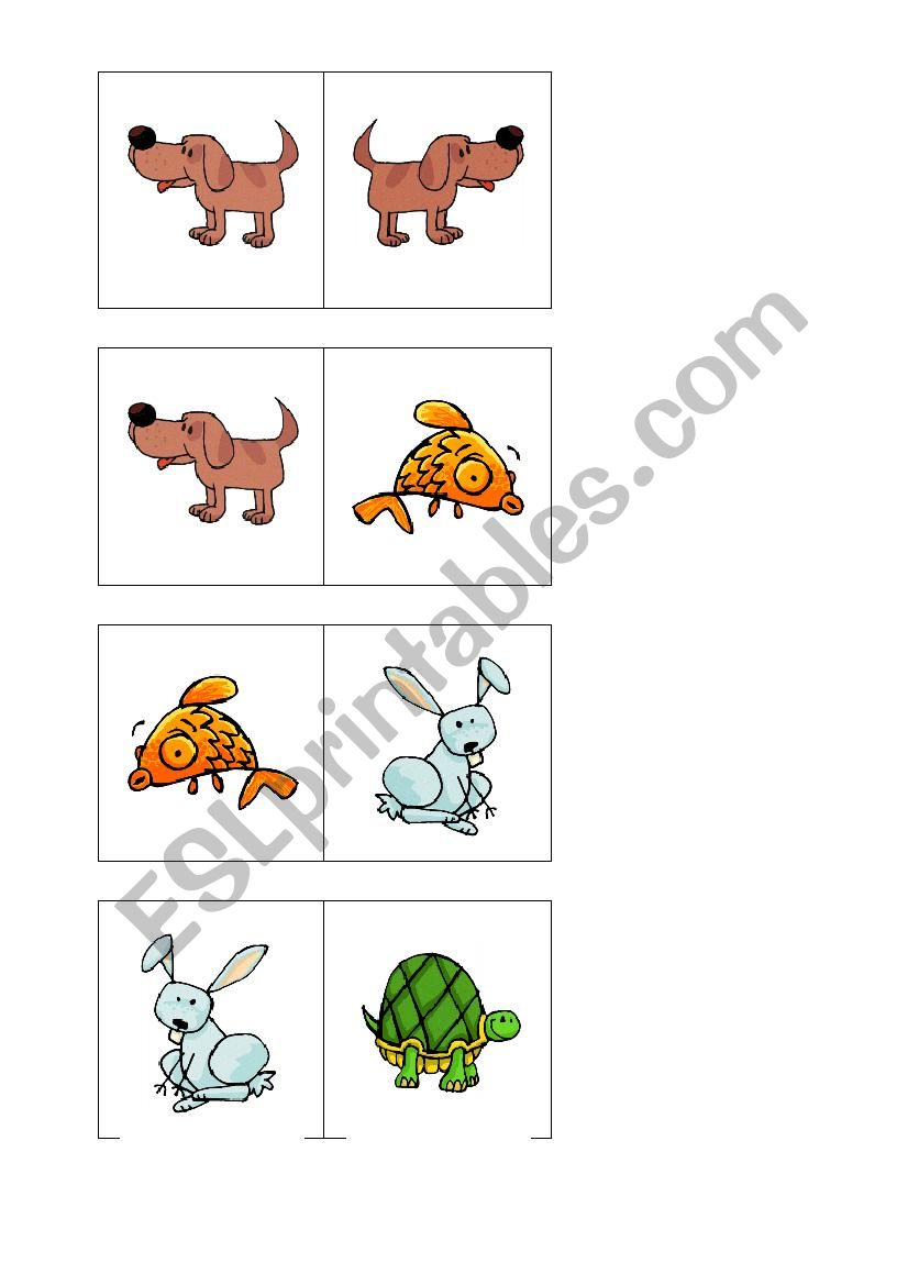 Pets Dominoes worksheet