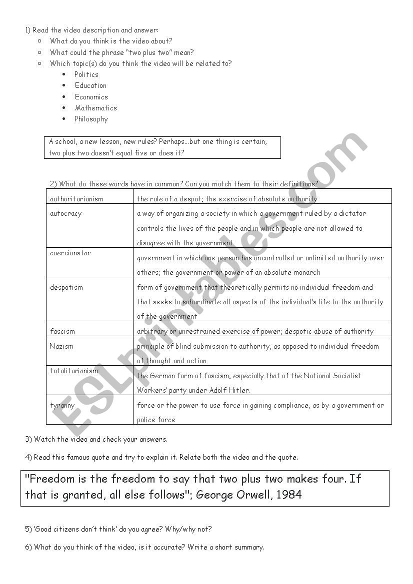 2+2 ? video-worksheet related.