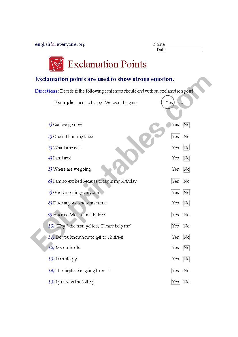 More on punctuation  worksheet