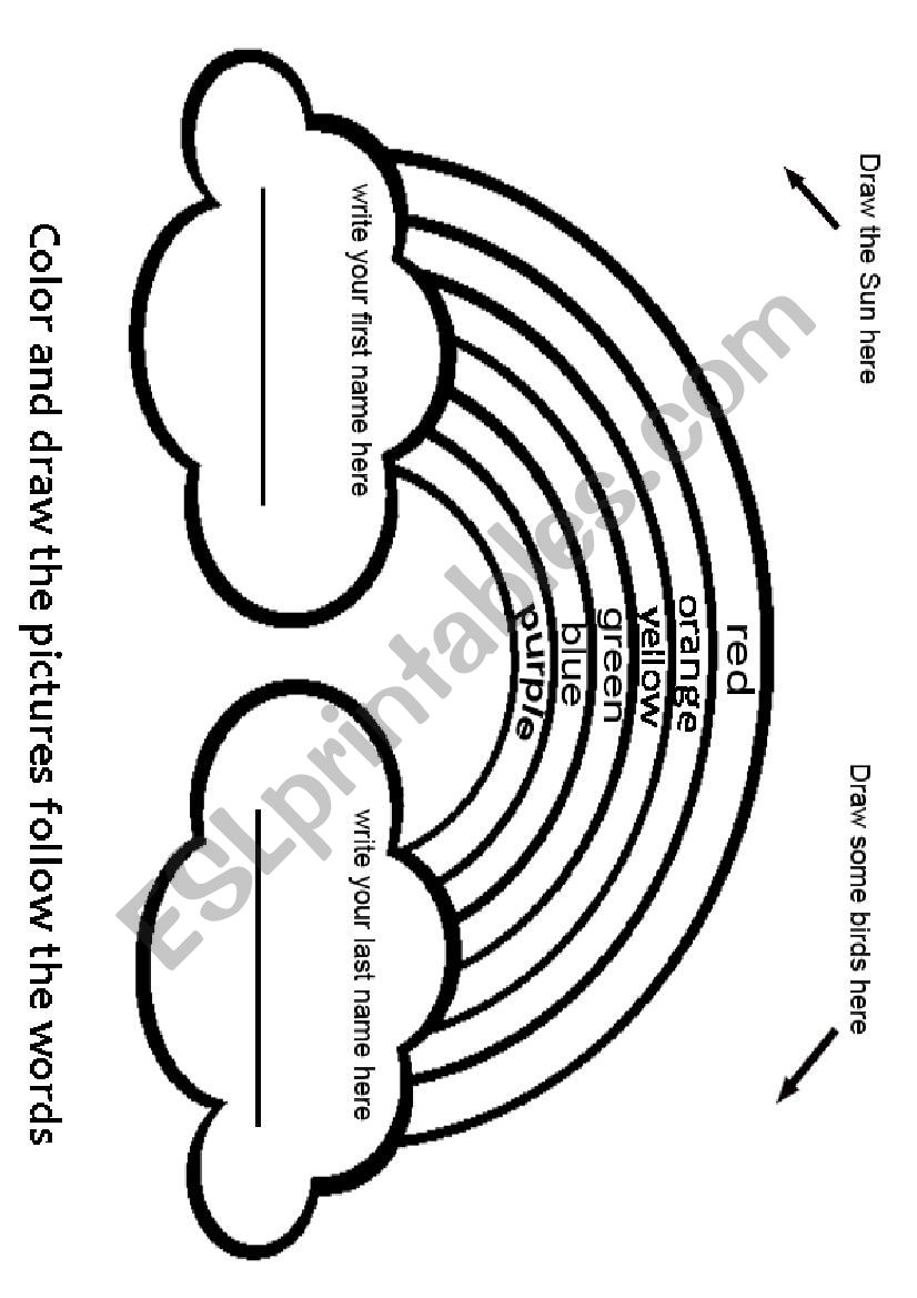 Coloring and drawing follow the instruction